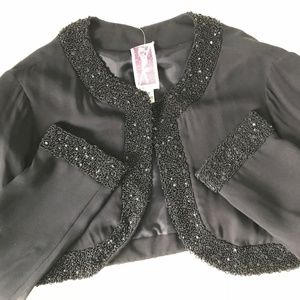 NWT Vintage Bolero Jacket with Beading